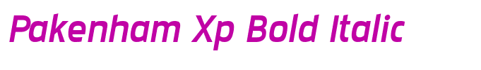Pakenham Xp Bold Italic